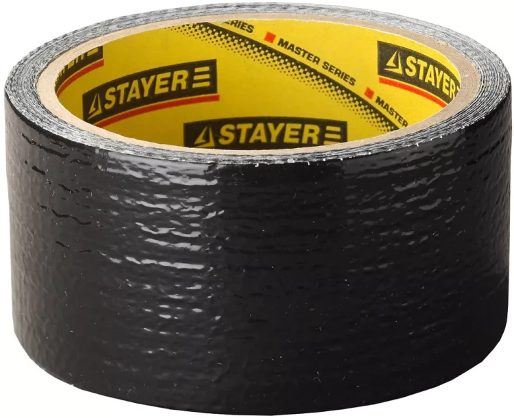 Армированная лента, STAYER Professional 12086-50-10, универсальная, влагостойкая, 48мм х 10м, черная 12086-50-10 купить в Губкинске
