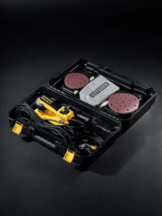 STEHER BOS-25 Duo, d125 / d150 мм, 2.5 мм, 350 Вт, бесщеточная орбитально-шлифовальная машина, кейс (BOS-25) купить в Губкинске