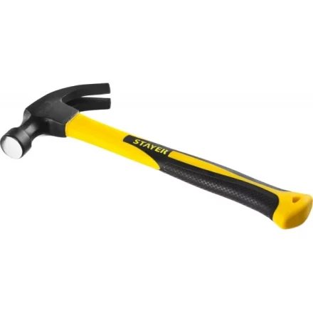 Молоток-гвоздодер &quot;Fiberglass&quot; с фиберглассовой рукояткой, 450 г, STAYER Professional 2026-450_z01 купить в Губкинске