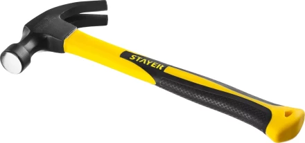 Молоток-гвоздодер &quot;Fiberglass&quot; с фиберглассовой рукояткой, 450 г, STAYER Professional 2026-450_z01 купить в Губкинске