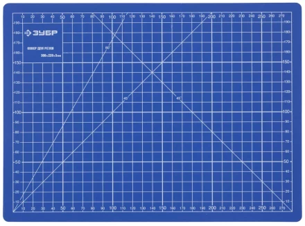 Коврик ЗУБР &quot;ЭКСПЕРТ&quot;, непрорезаемый, 3мм, цвет синий, 300х220 мм 9903 купить в Губкинске