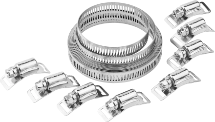 Набор хомут нержавеющий 3м х 127мм 8 замков серия ПРОФЕССИОНАЛ купить в Губкинске