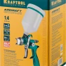 Краскопульт пневматический KRAFTOOL AirKraft, HVLP, c верхним бачком, 1,4мм 06522-1.4 купить в Губкинске
