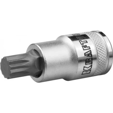 Торцовая бита-головка KRAFTOOL &quot;INDUSTRIE QUALITAT&quot;, материал S2, SPLINE, сатинированная, 1/2&quot;, M10 27911-10_z01 купить в Губкинске