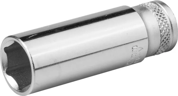 Торцовая головка KRAFTOOL "INDUSTRIE QUALITAT", удлиненная, Cr-V, FLANK, хромосатинированная, 1/4", 10 мм 27817-10_z01 купить в Губкинске