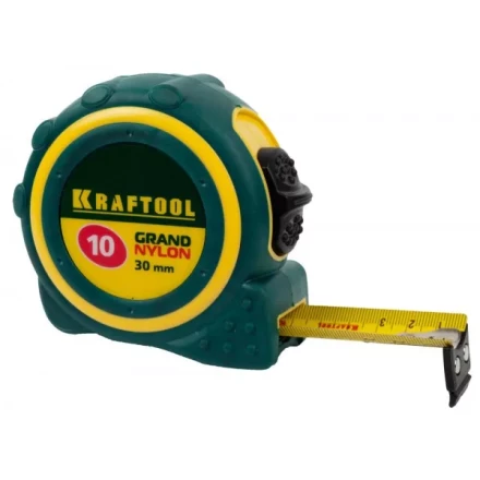 Рулетка KRAFTOOL &quot;GRAND&quot;, двухкомпонентный корпус, двусторонняя шкала, нейлоновое покрытие, 10мх30мм 3412-10_z01 купить в Губкинске