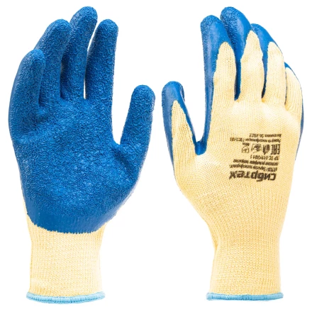 Перчатки трикотажные, полиэфирные, латексное рельефное покрытие, 10// Сибртех 677535 купить в Губкинске