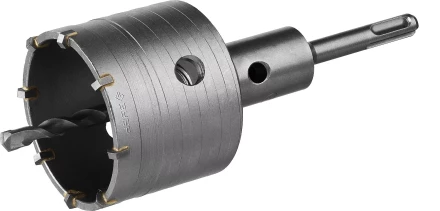 Коронка ЗУБР буровая, коническая посадка центрирующего сверла, SDS-Plus хвостовик, в сборе, 73мм 2918-73_z01 купить в Губкинске