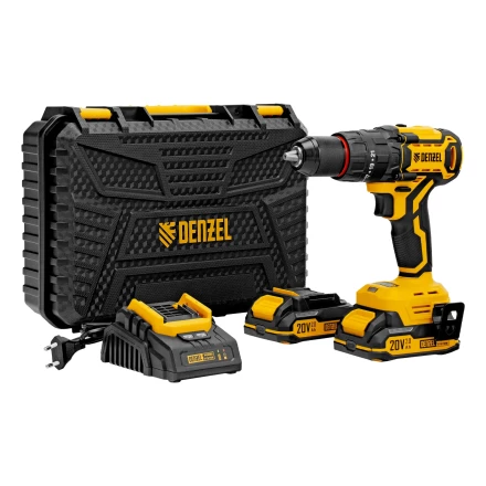 Дрель-шуруповерт аккумуляторная ударная бесщет. CIDH-BL-20, Li-Ion, 20 В// Denzel купить в Губкинске