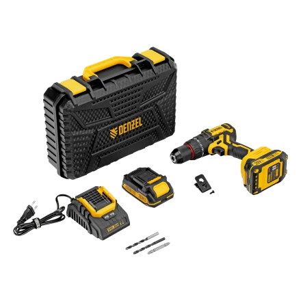 Дрель-шуруповерт аккумуляторная ударная бесщет. CIDH-BL-20, Li-Ion, 20 В// Denzel купить в Губкинске