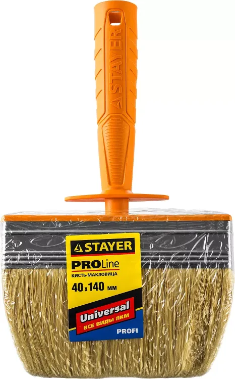 Макловица STAYER "PROFESSIONAL" UNIVERSAL, натуральная светлая щетина, пластмассовый корпус, 40х140мм 0182-14 купить в Губкинске