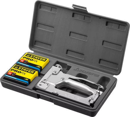 Степлер &quot;Pro 53&quot; для скоб тип 53 (4-14 мм), в кейсе, STAYER Professional 3150-H4_z01 купить в Губкинске