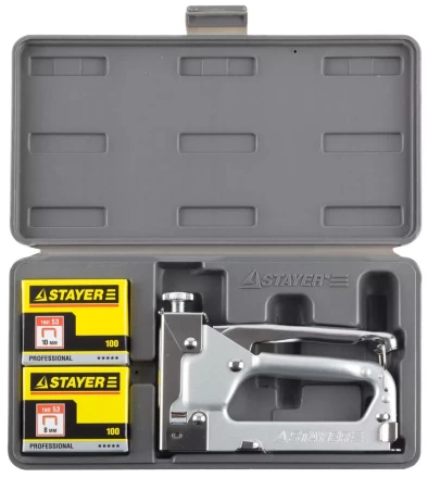 Степлер &quot;Pro 53&quot; для скоб тип 53 (4-14 мм), в кейсе, STAYER Professional 3150-H4_z01 купить в Губкинске