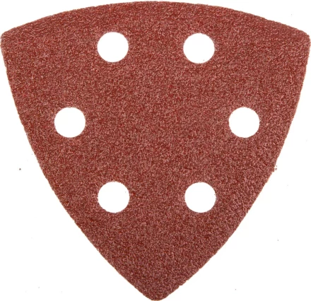 Треугольник шлифовальный универсальный STAYER &quot;MASTER&quot; на велкро основе, 6 отверстий, Р60, 93х93х93мм, 5шт 35460-060 купить в Губкинске