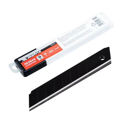 Лезвия, 18 мм, сталь SK5, black, 10 шт Matrix 793377 купить в Губкинске