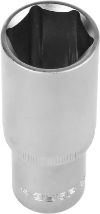 Головка торцовая ЗУБР &quot;МАСТЕР&quot; (1/2&quot;), удлиненная, Cr-V, FLANK, хроматированное покрытие, 24мм 27726-24 купить в Губкинске