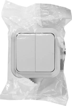 Выключатель STAYER &quot;MASTER&quot; &quot;MAXIMA&quot; двухклавишный, IP54, 6А, 220В 54302-W купить в Губкинске