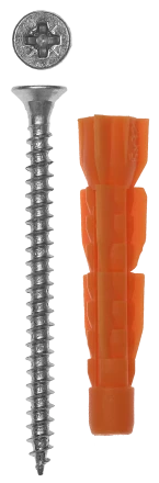 Дюбели универсальные без бортика с саморезами пакет серия МАСТЕР купить в Губкинске