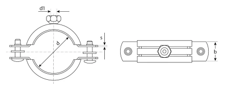 Хомуты трубные с гайкой промфасовка серия ЭКСПЕРТ купить в Губкинске