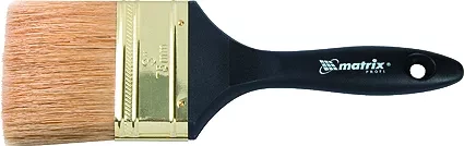 Кисть плоская "Профи" 3" натуральная щетина пластмассовая ручка  MATRIX 83164 купить в Губкинске