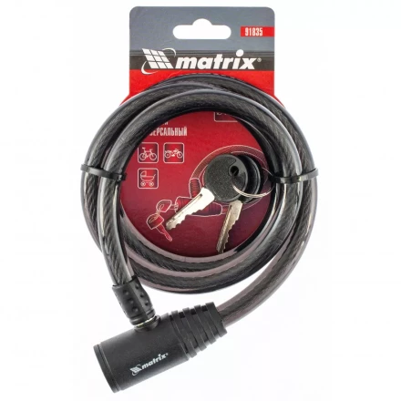 Замок тросовый универсальный 12 х 960 мм Matrix 91835 купить в Губкинске