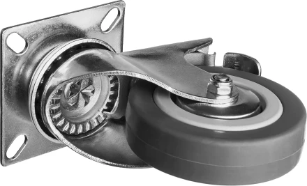 ЗУБР d 75 мм, г/п 50 кг, резина/полипропилен, поворотное колесо c тормозом (30956-75-B) купить в Губкинске