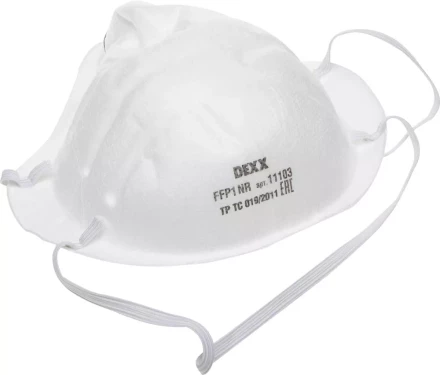 Полумаска фильтрующая DEXX противоаэрозольная, многослойная, коническая, FFP1 11103 купить в Губкинске