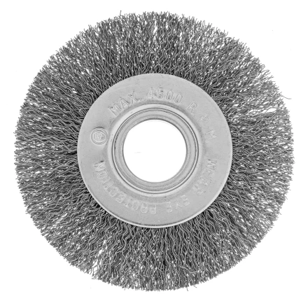 Щетка для УШМ, 100 мм, посадка 22.2 мм, плоская, витая проволока 0.3 мм Сибртех 746487 купить в Губкинске