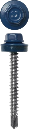 Саморезы ЗУБР &quot;ПРОФЕССИОНАЛ&quot; окраш., RAL 5005 синий насыщен., для крепл. кров. матер. к дерев. обреш., 4.8x70мм, 160шт 4-300315-48-070-5005 купить в Губкинске