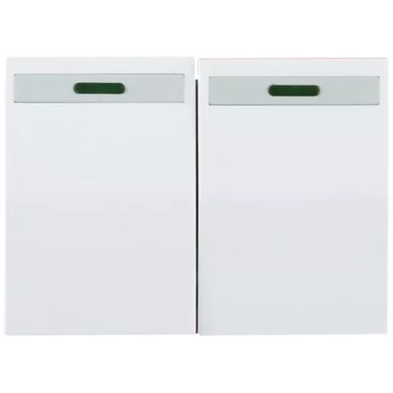 Выключатель СВЕТОЗАР &quot;ЭФФЕКТ&quot; двухклавишный, с эффектом свечения, без вставки и рамки, цвет белый, 10A/~250B SV-54435-W купить в Губкинске