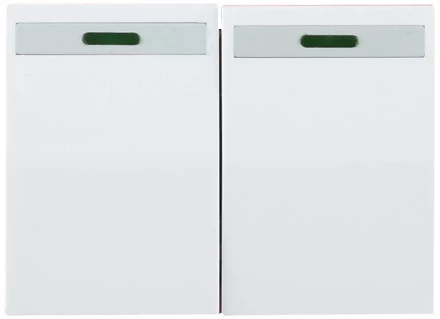 Выключатель СВЕТОЗАР &quot;ЭФФЕКТ&quot; двухклавишный, с эффектом свечения, без вставки и рамки, цвет белый, 10A/~250B SV-54435-W купить в Губкинске