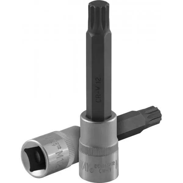 Торцевая насадка 1/2"DR вставка SPLINE M10x100мм для ГБЦ двигателей VAG  S64H4212 Jonnesway 49466 купить в Губкинске