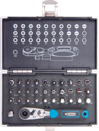 Набор бит,1/4&quot;, магнитный адаптер, сталь S2 пластиковый кейс, 33 предм GROSS 11365 купить в Губкинске