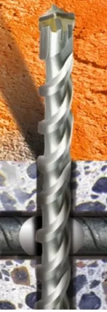 Бур SDS-plus по бетону с арматурой AX 8х210мм  Кратон 1 02 05 006 купить в Губкинске