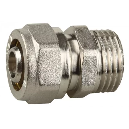 Соединитель ЗУБР с наружной резьбой, цанга-штуцер,1/2&quot;х16х2,0 мм, никель 51401-16-1/2 купить в Губкинске