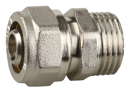 Соединитель ЗУБР с наружной резьбой, цанга-штуцер,1/2&quot;х16х2,0 мм, никель 51401-16-1/2 купить в Губкинске