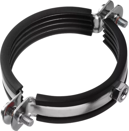 Хомут трубный с гайкой, оцинкованный, 2 1/2&quot;, 6шт, ЗУБР Мастер 37850-75-80 37850-75-80 купить в Губкинске