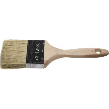 Кисть плоская ЗУБР &quot;УНИВЕРСАЛ-ЭКСПЕРТ&quot;, светлая натуральная щетина, деревянная ручка, 3&quot;/75мм 01005-075 купить в Губкинске
