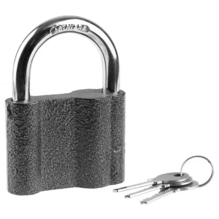 Замок STAYER &quot;MASTER&quot; навесной, металлический корпус, с закаленной дужкой, в коробке, 80мм 37145-80 купить в Губкинске