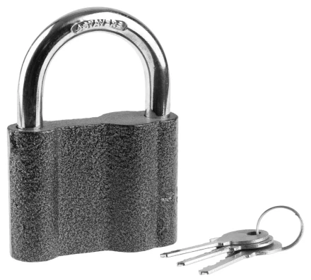 Замок STAYER &quot;MASTER&quot; навесной, металлический корпус, с закаленной дужкой, в коробке, 80мм 37145-80 купить в Губкинске