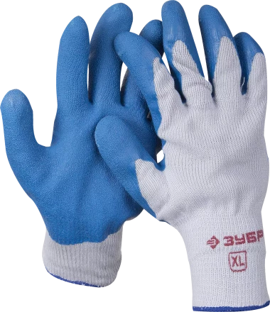 Перчатки трикотажные ЗУБР, с утолщённым рельефным латексным покрытием, Профессионал (11260-L) купить в Губкинске