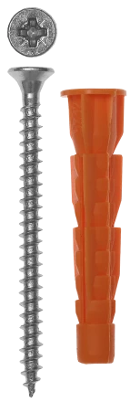 Дюбели универсальные с бортиком с саморезами пакет серия МАСТЕР купить в Губкинске