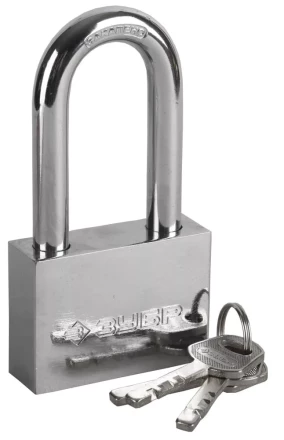 Замок ЗУБР &quot;МАСТЕР&quot; навесной, стальной корпус, закаленная удлиненная дужка, 60мм 3710-60-1 купить в Губкинске