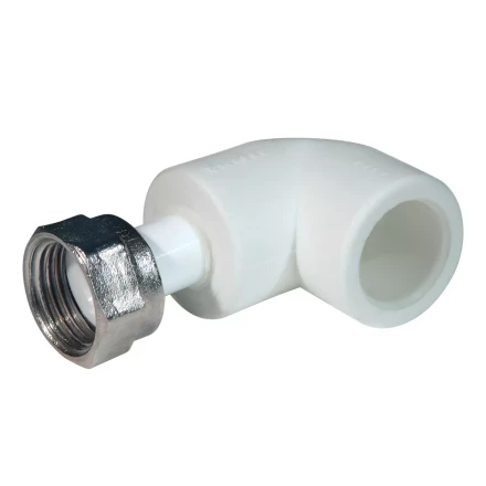 Уголок с н.гайкой PP-R 20мм х 1/2 бел. (60/180) 45594 купить в Губкинске
