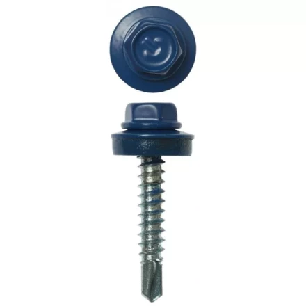 Саморезы ЗУБР &quot;ПРОФЕССИОНАЛ&quot; окраш., RAL 5005 синий насыщен., для крепл. кров. матер. к дерев. обреш., 4.8х29мм, 2500шт 4-300310-48-029-5005 купить в Губкинске