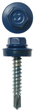 Саморезы ЗУБР &quot;ПРОФЕССИОНАЛ&quot; окраш., RAL 5005 синий насыщен., для крепл. кров. матер. к дерев. обреш., 4.8х29мм, 2500шт 4-300310-48-029-5005 купить в Губкинске