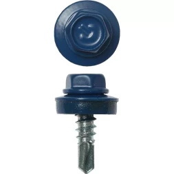 Саморезы ЗУБР "ПРОФЕССИОНАЛ" окраш., RAL 5005 синий насыщен., для крепл. кров. матер. к металл. констр., 5.5x19мм, 500шт 4-300315-55-019-5005