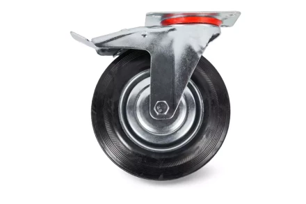 Колесо поворотное резина SCb 93 75 мм с тормозом (F) 1003650 купить в Губкинске