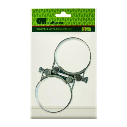 Хомуты металлические силовые 56-59 мм ширина 22 мм шарнирный W1 2 шт Сибртех 47543 купить в Губкинске