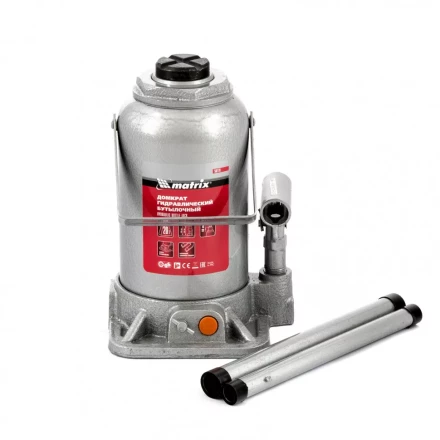 Домкрат гидравлический бутылочный 20 т h подъема 244-449 мм Matrix 50778 купить в Губкинске